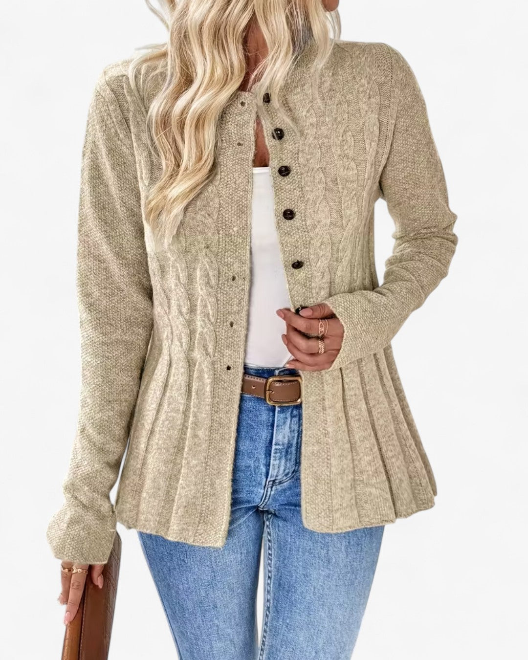 Elegant Long-Sleeve Open Cardigan
