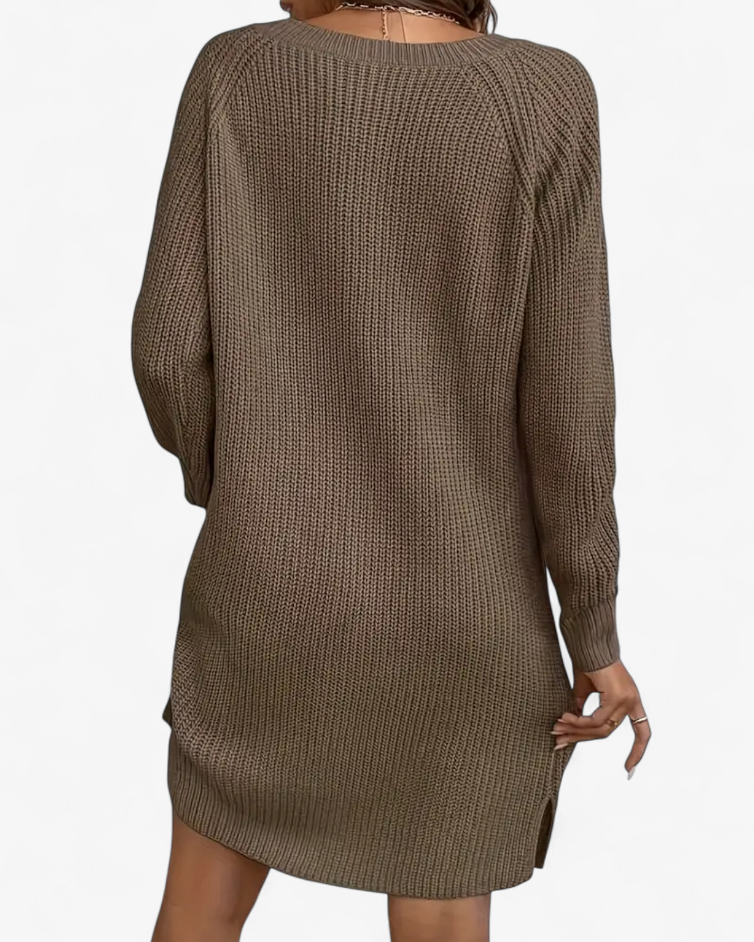V-Neck Knit Dress