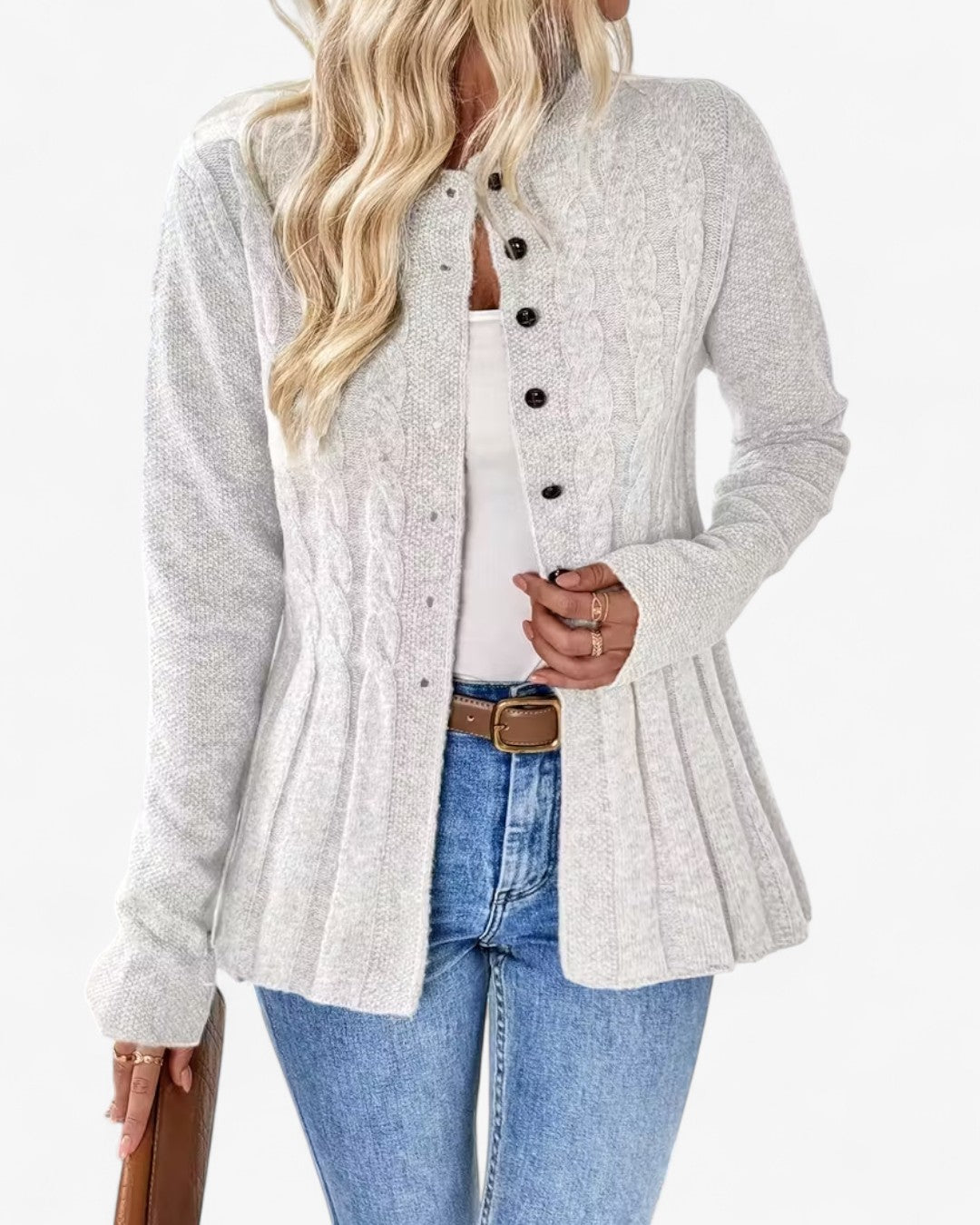 Elegant Long-Sleeve Open Cardigan