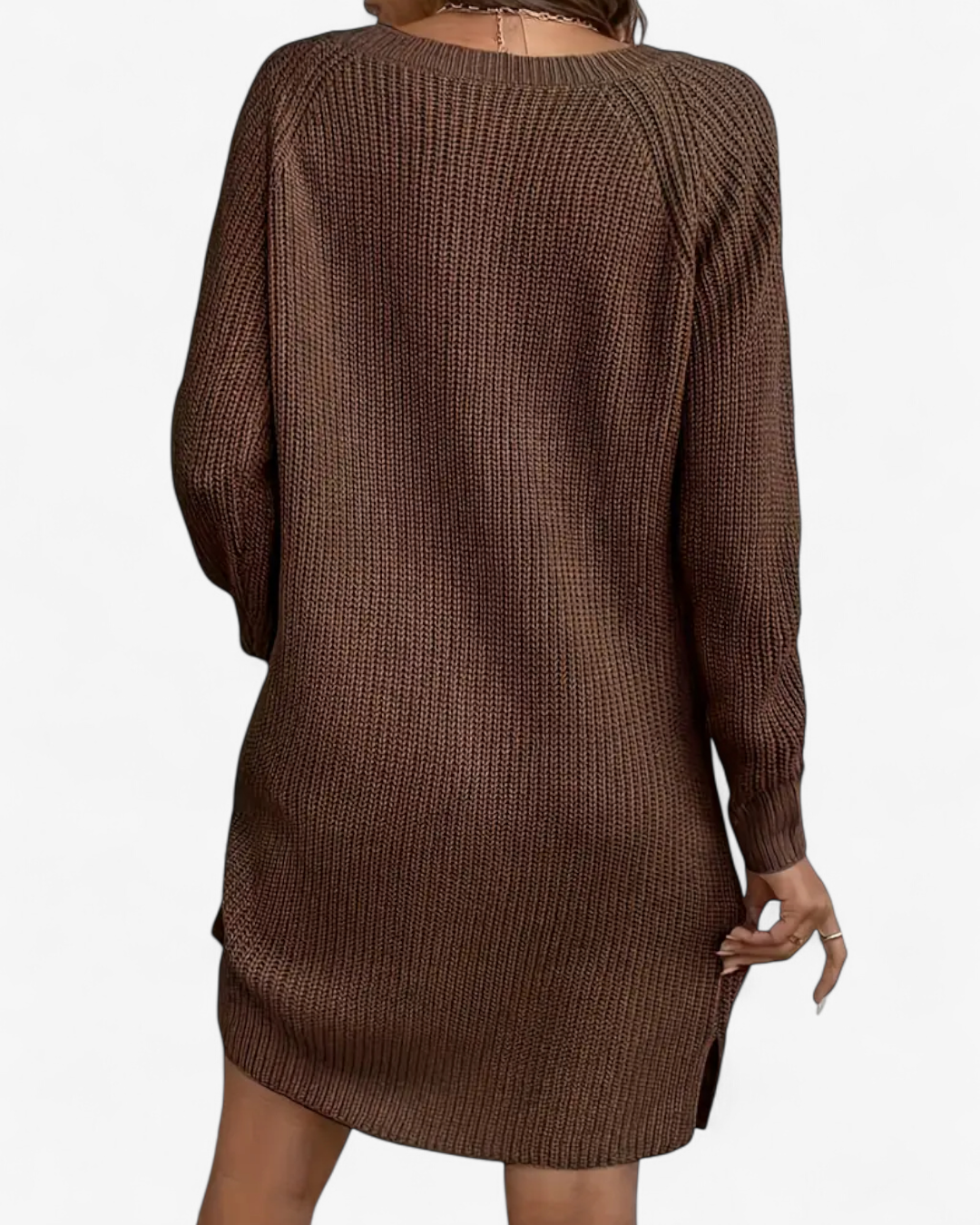 V-Neck Knit Dress