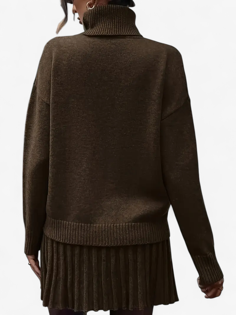 Knit Top & Pleated Skirt Set