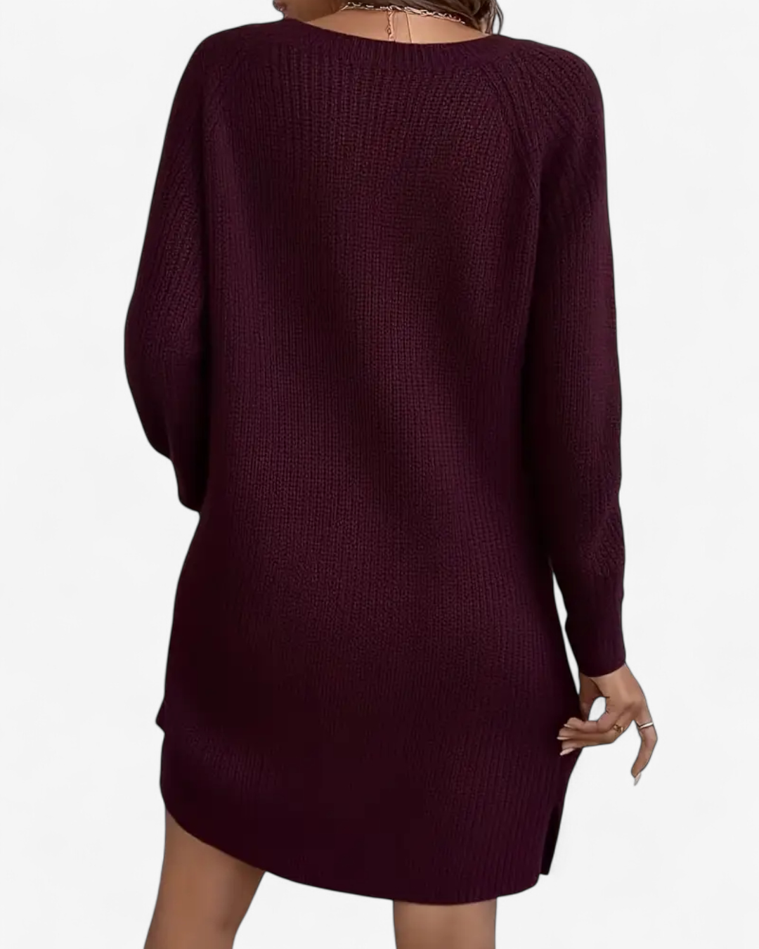 V-Neck Knit Dress