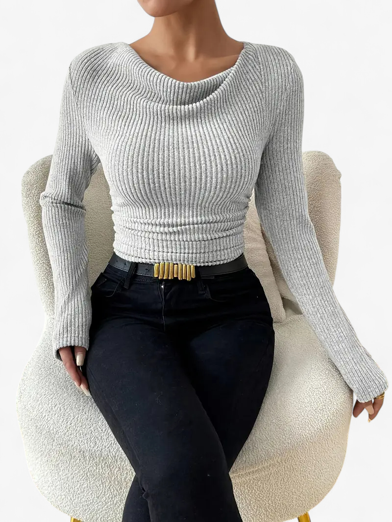 Asymmetrical Ribbed Top