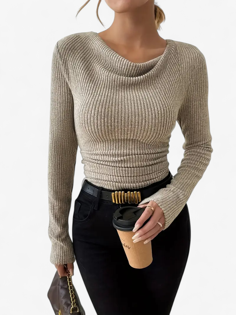 Asymmetrical Ribbed Top