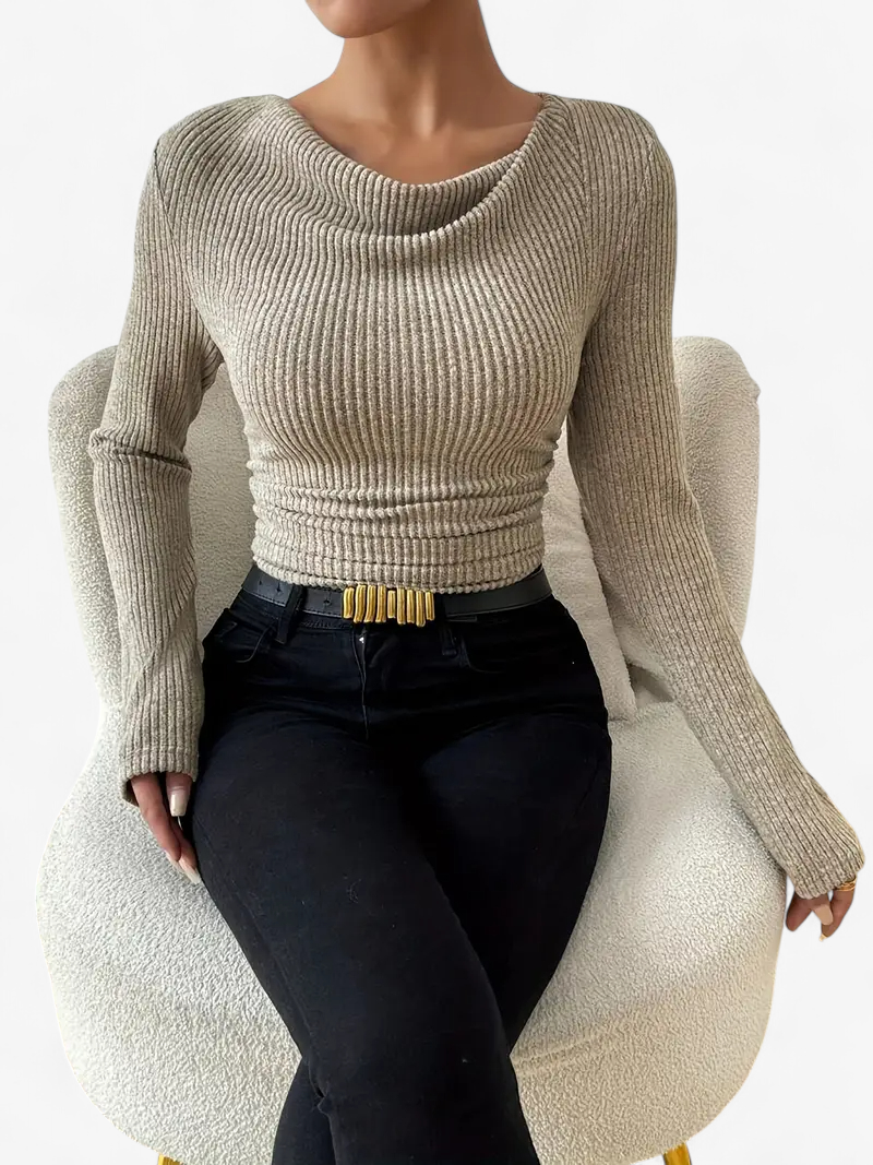 Asymmetrical Ribbed Top