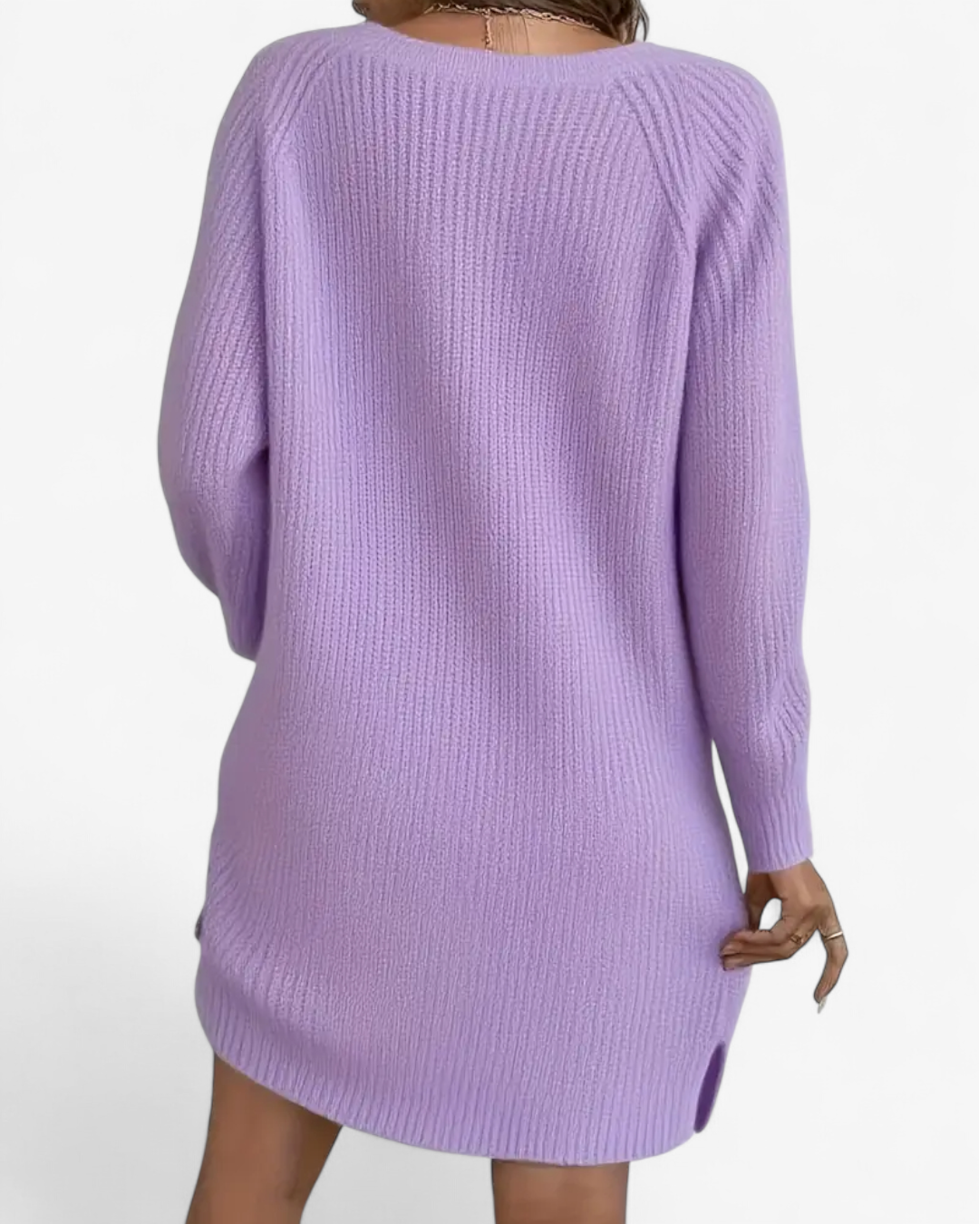V-Neck Knit Dress