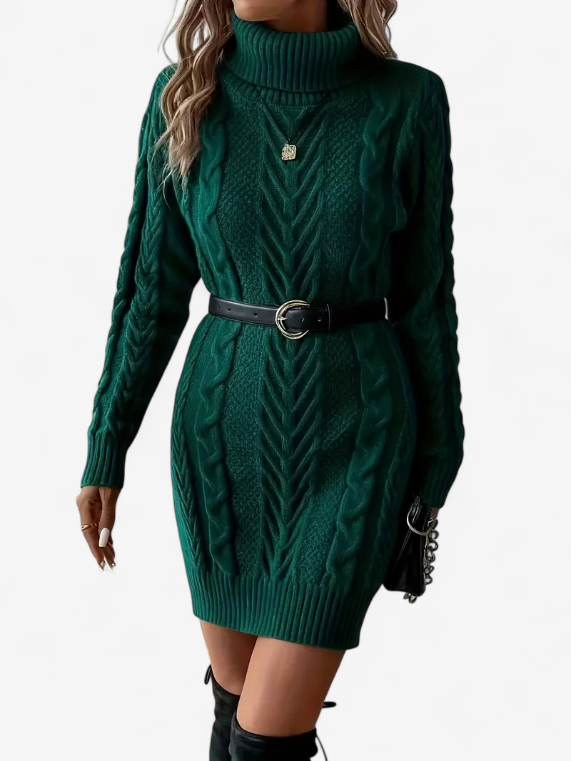 Cable Knit Sweater Dress