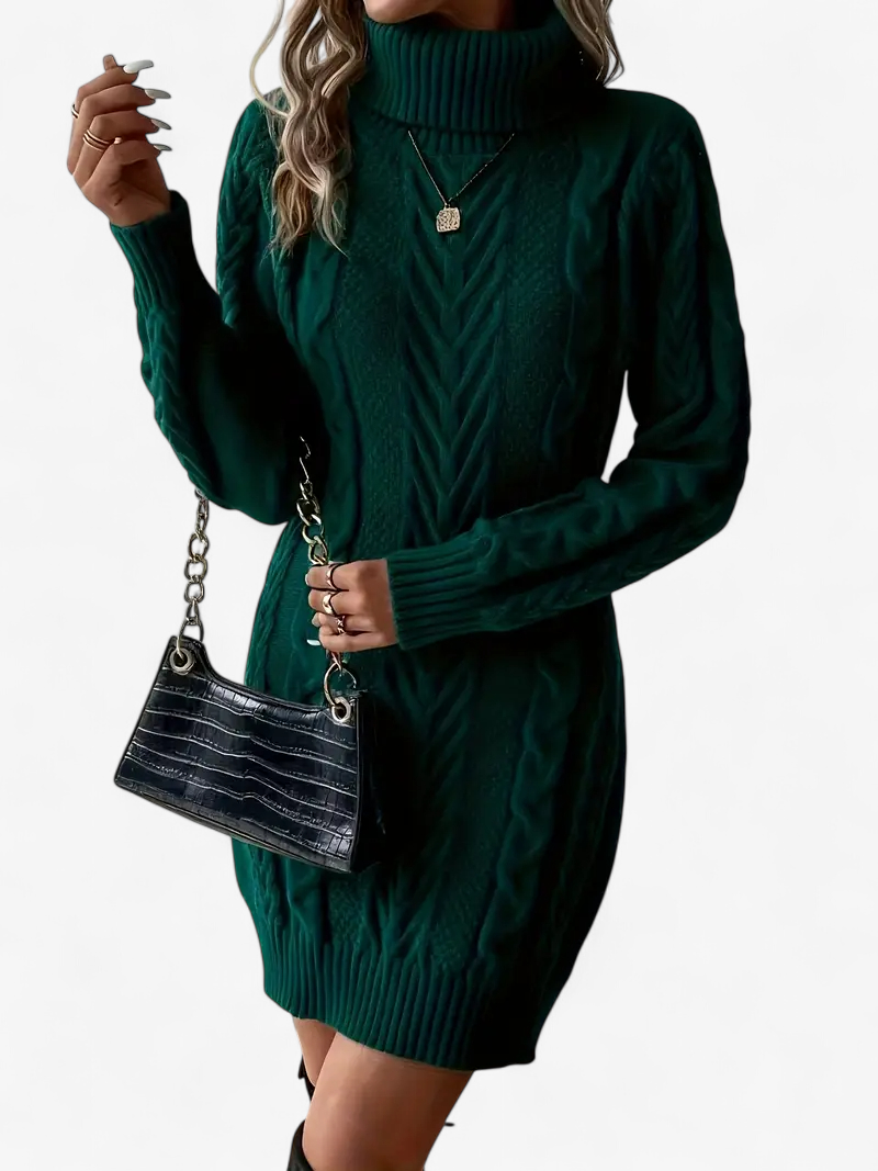 Cable Knit Sweater Dress