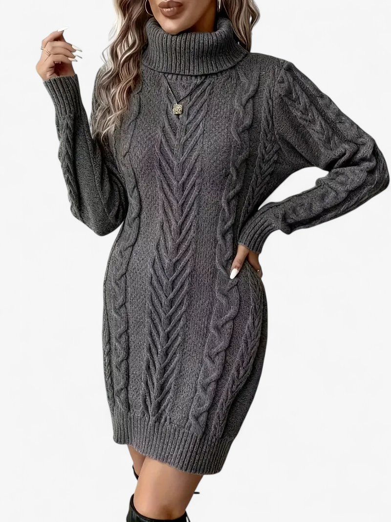 Cable Knit Sweater Dress