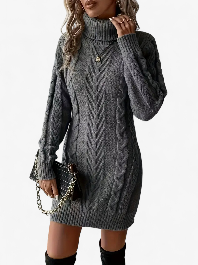 Cable Knit Sweater Dress