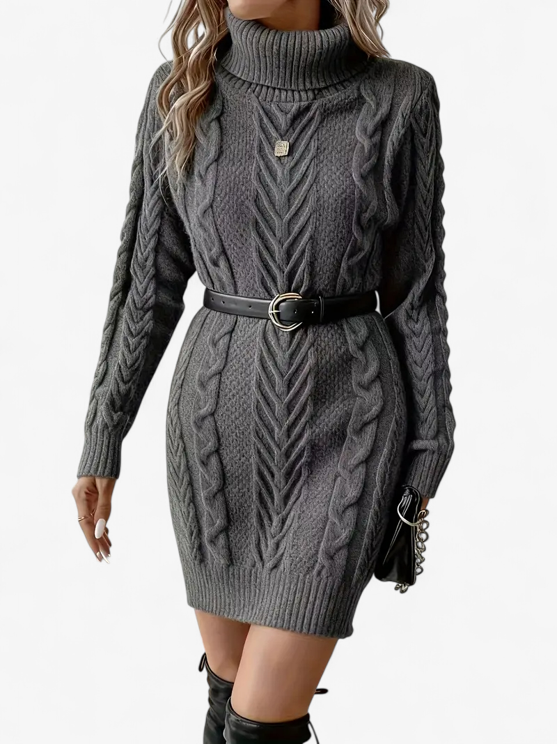 Cable Knit Sweater Dress