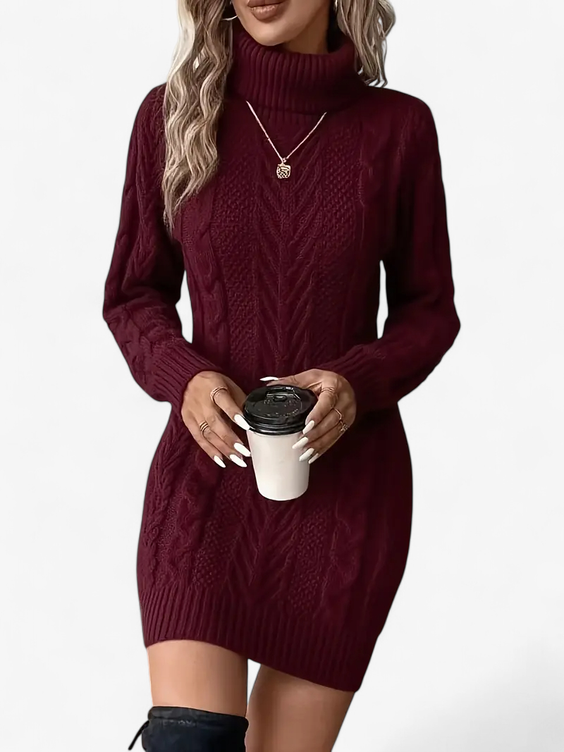 Cable Knit Sweater Dress