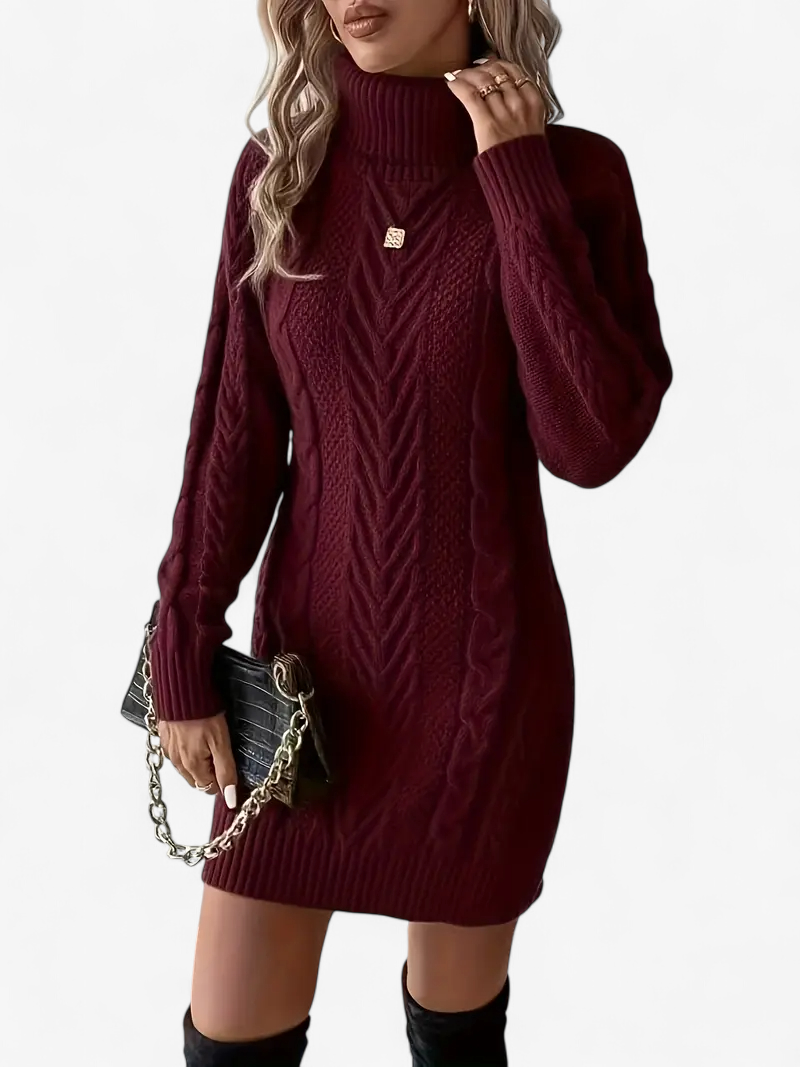Cable Knit Sweater Dress
