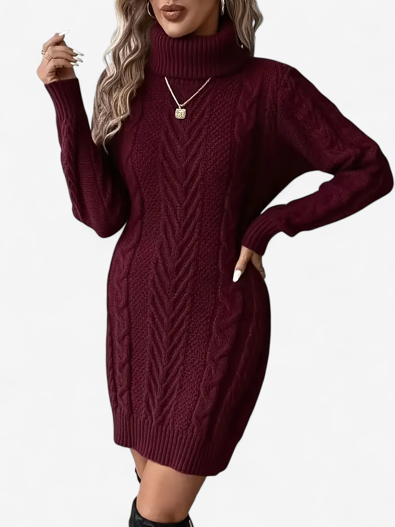 Cable Knit Sweater Dress