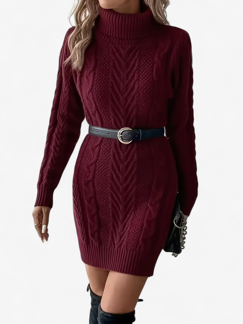 Cable Knit Sweater Dress