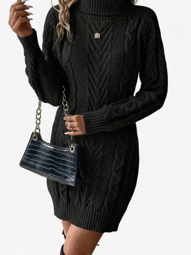 Cable Knit Sweater Dress