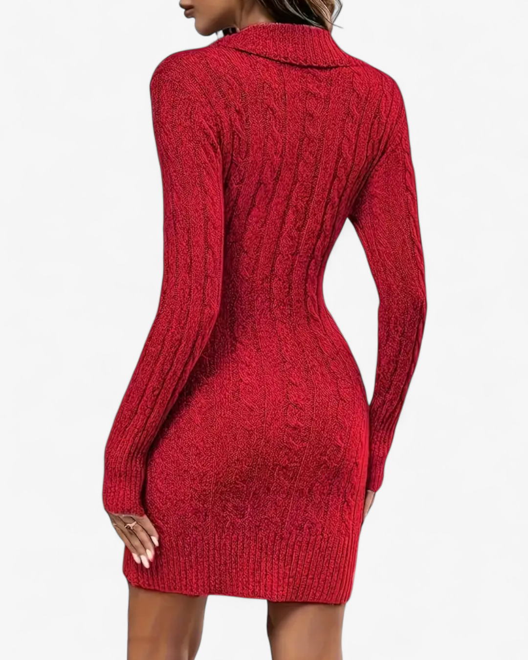 Elegant Knit Sweater Dress