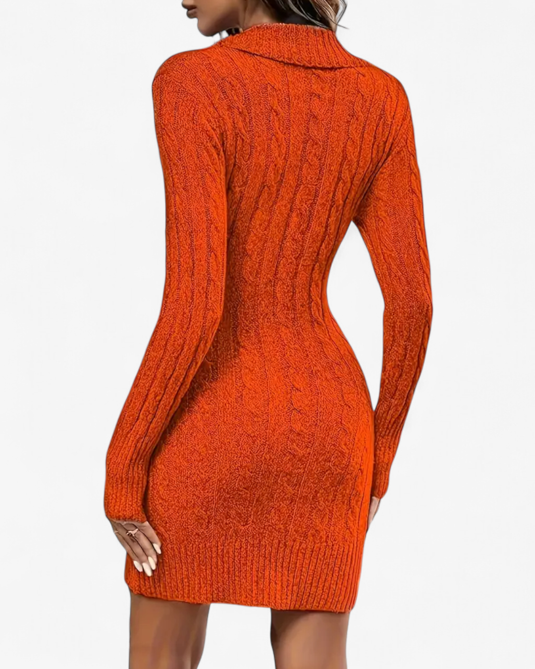 Elegant Knit Sweater Dress
