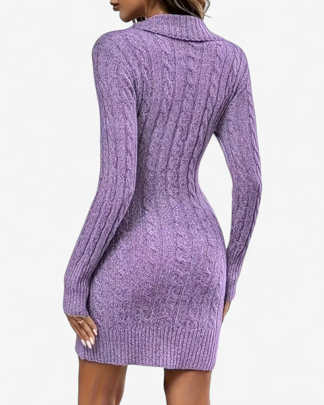 Elegant Knit Sweater Dress