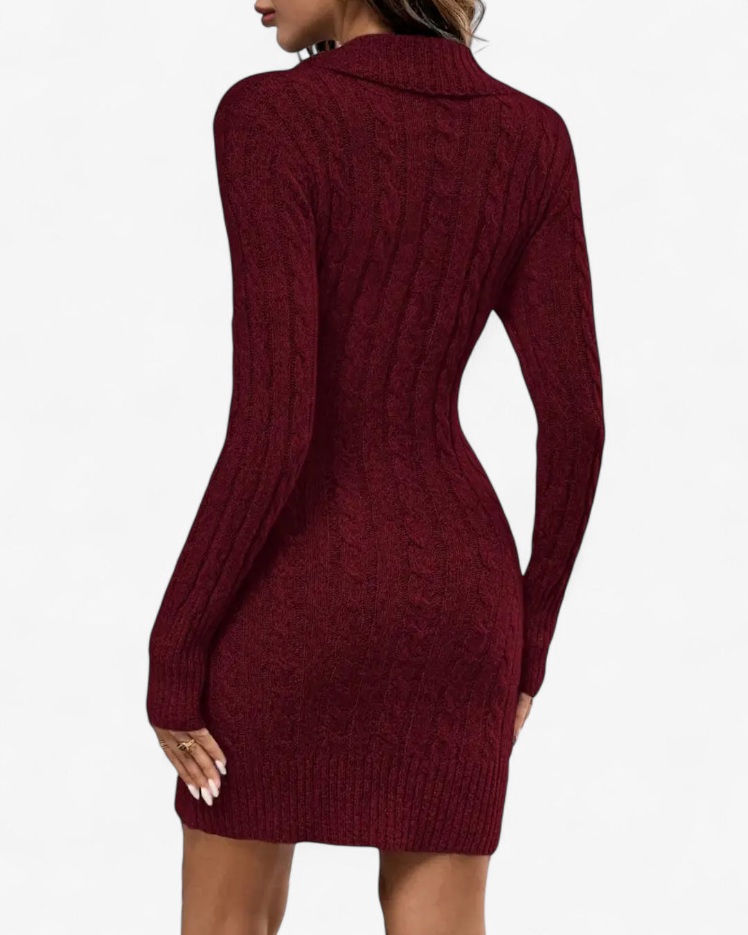 Elegant Knit Sweater Dress