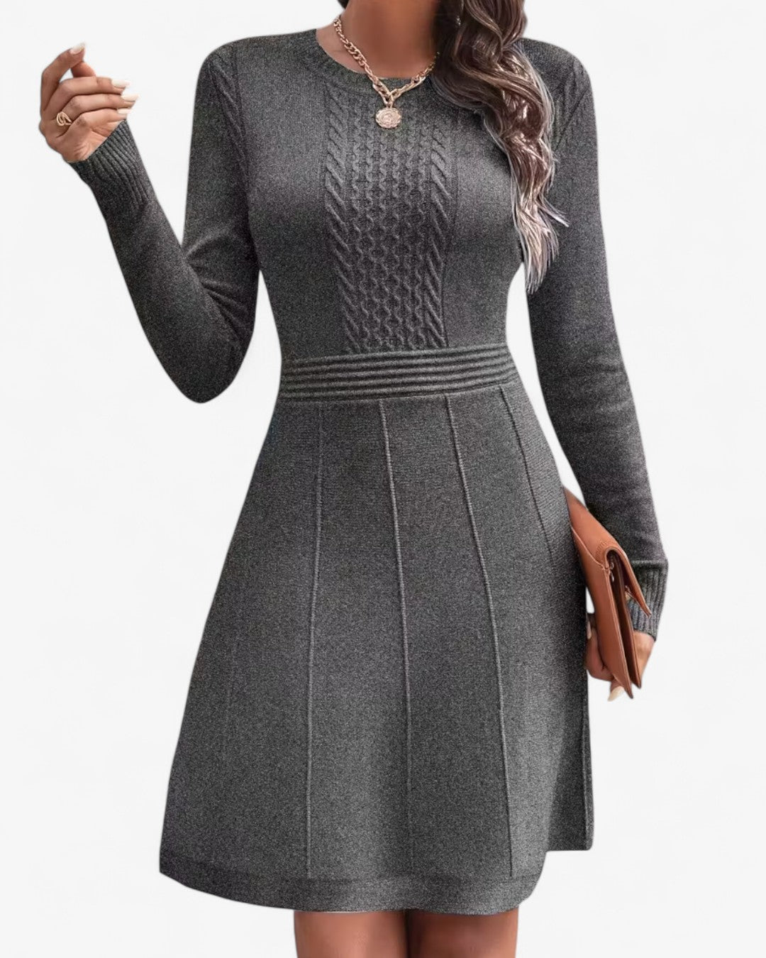 Knitted A-Line Midi Dress