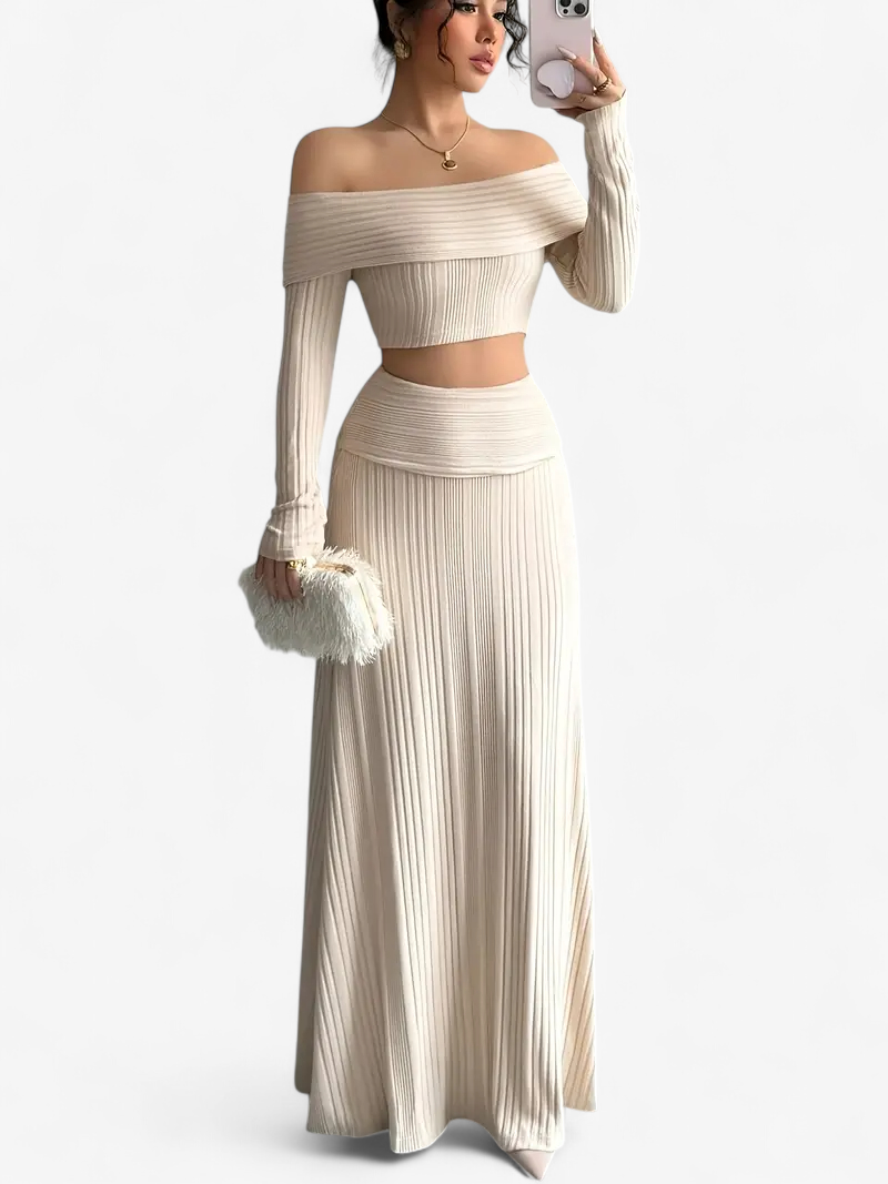 Bohemian Ribbed Two-Piece Set