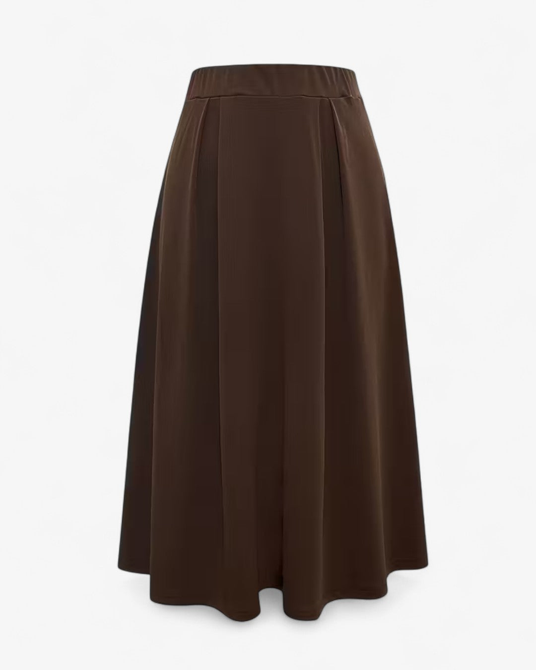 Pleated Midi Skirt with Subtle Shine