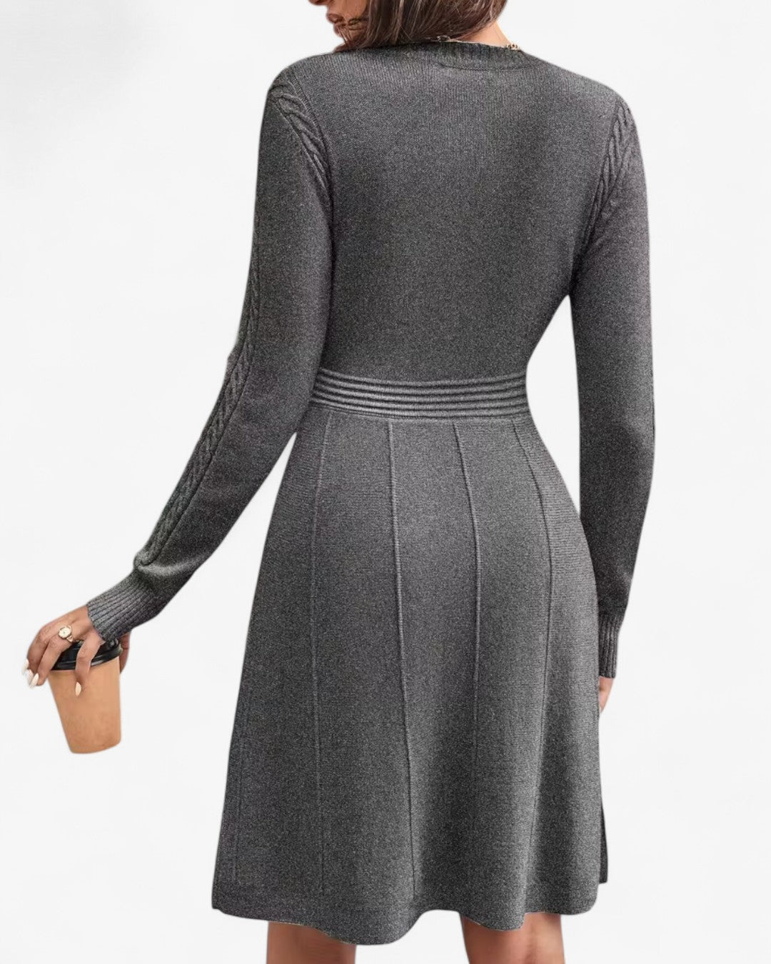 Knitted A-Line Midi Dress